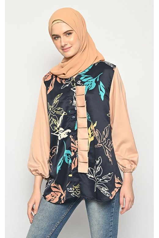 Julia Blouse Flora Pleat
